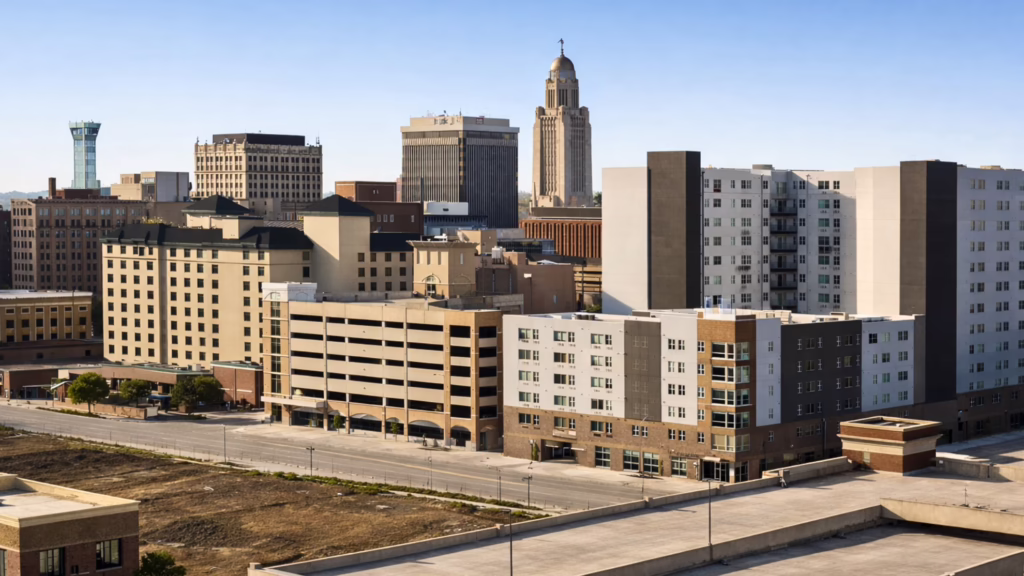 Corporate and institutional infrastructure in Nebraska reflecting structured operations and liquidity planning context